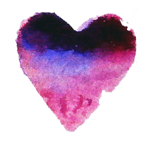 pink and purple mottly heart