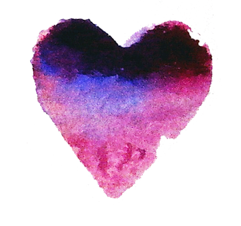 pink and purple mottly heart