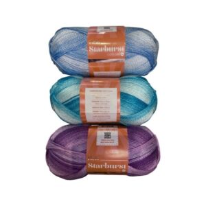 3 balls of starburst ficio yarn