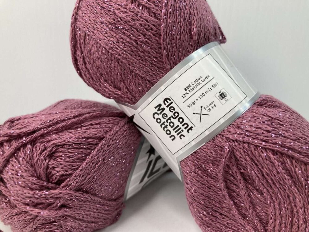 5ply Elegant Metallic Cotton Blend Yarn - 50g - Image 5