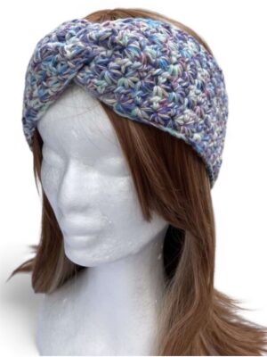 crochet headband on mannequin head