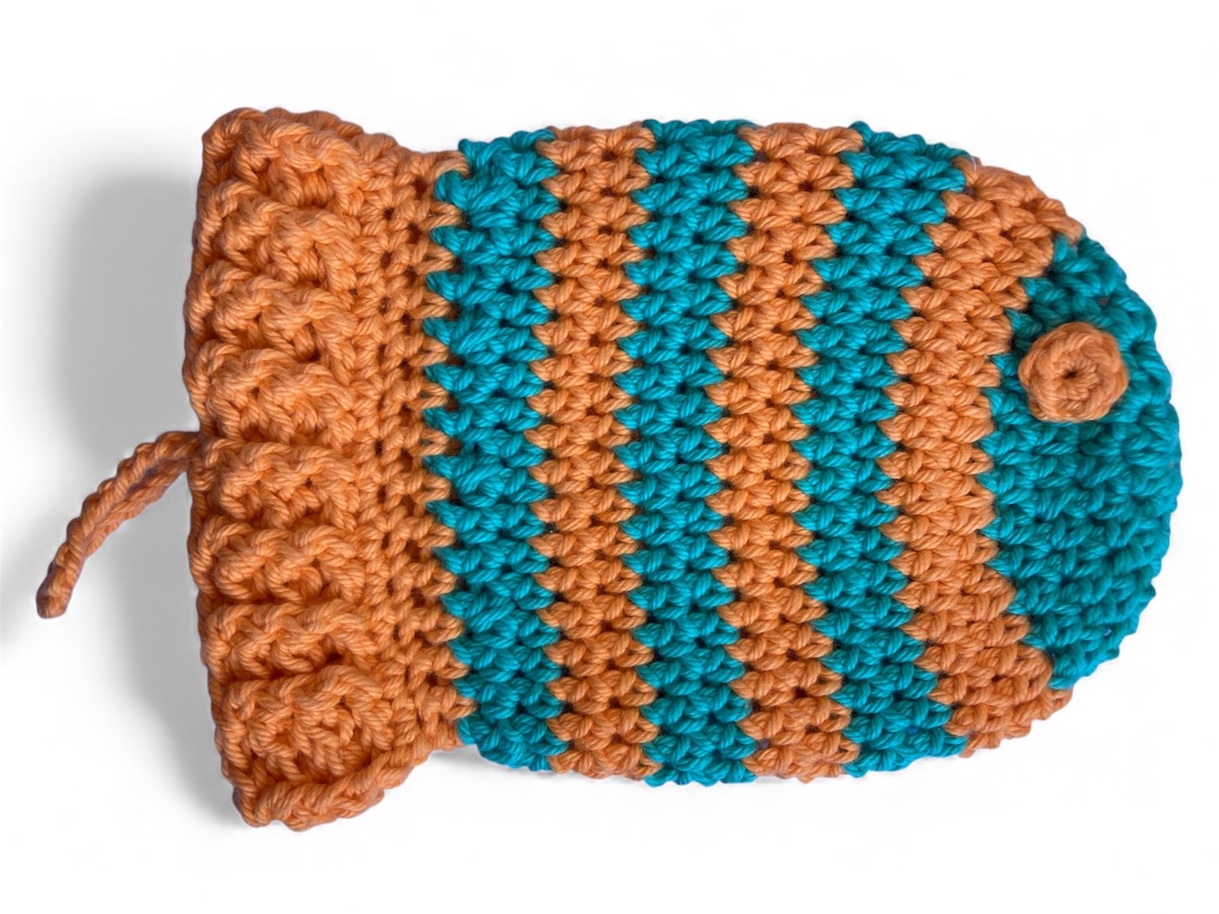 crochet kids fish bath mitt