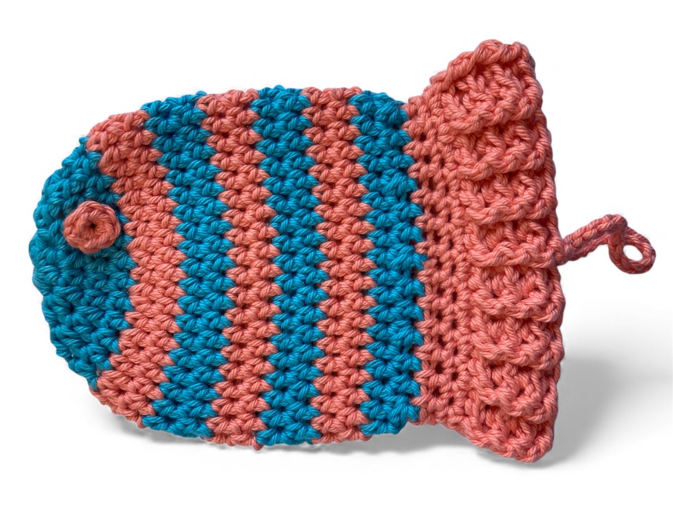 crochet kids fish bath mitt