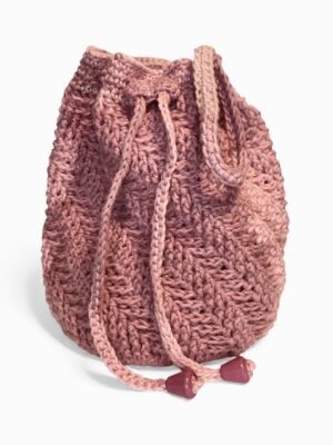 pink drawstring tote