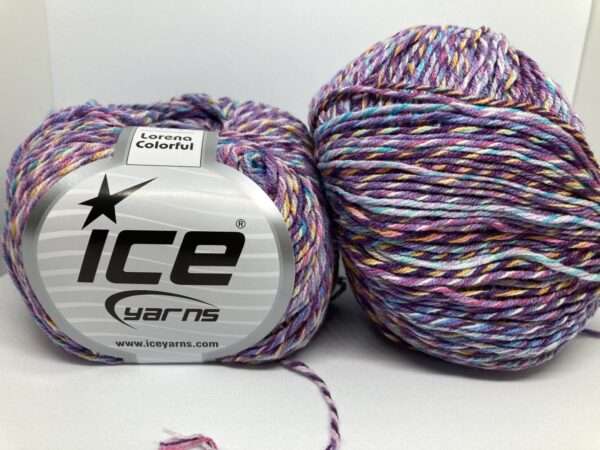 8ply Lorena Colorful Cotton Blend Yarn - 50g - Image 8