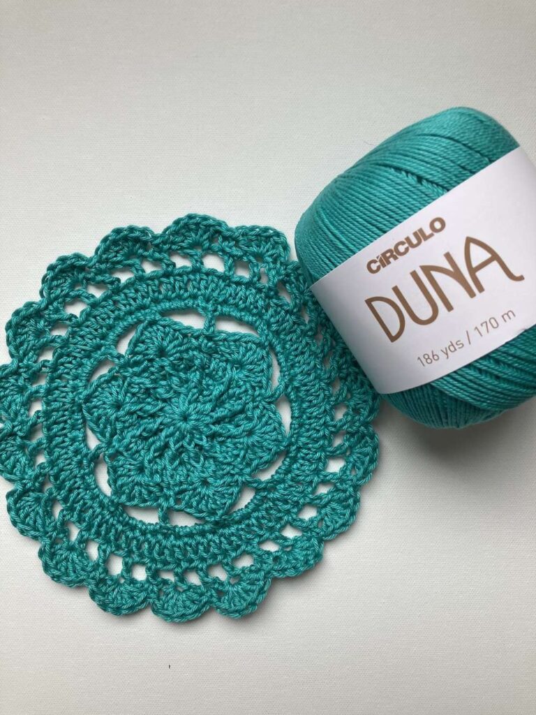 circulo_duna_teal_yarn_and_coaster