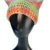 crochet-cat-ear-beanie-orange-green