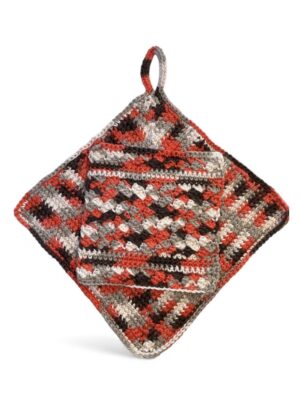 crochet pot holder and cloth