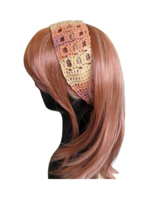 Gold & Brown Boho Headband with Ties