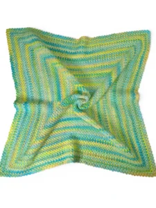summer meadows pram blanket yellow green blue