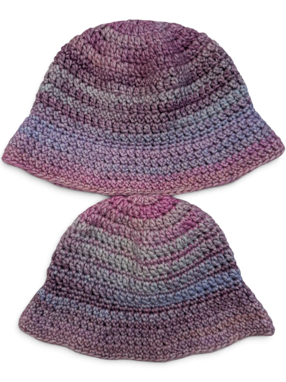 crochet baby bucket hat pink purple