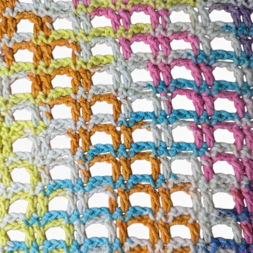checkerboard lace stitch back