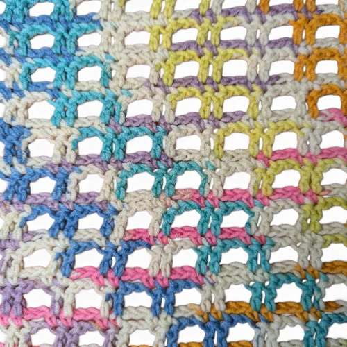 checkerboard lace stitch front