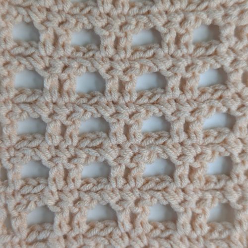 checkerboard lace stitch front