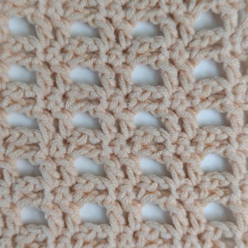 checkerboard lace stitch back